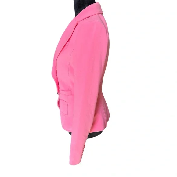Smythe Wrap Pink Tailored Blazer with Textured Fabric Size 8 (Medium) - Picture 5 of 9